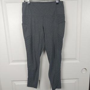 Members Mark Women's L Everyday Moto Ankle Gray Leggings